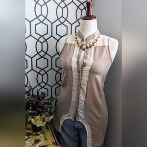 🤎Umgee Elegant Tan Sleeveless Top🤎
